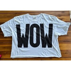 Heyne Bogut WOW Graphic Cropped T-Shirt, L Made in USA